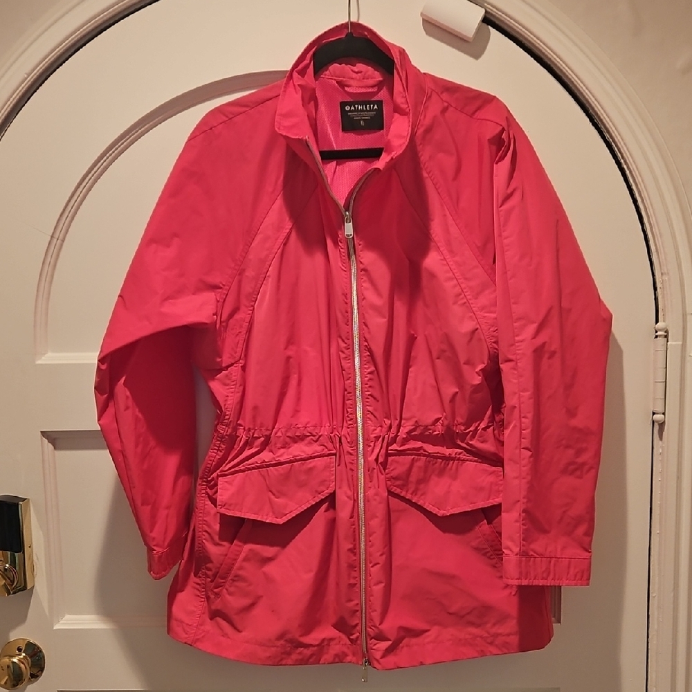 Athleta Pink Utility Jacket Lightweight Mid-Length